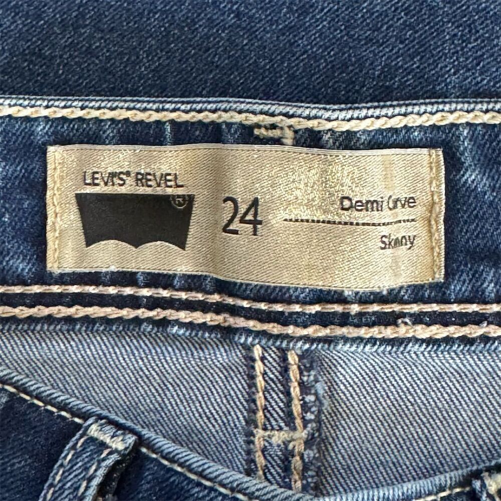 Levi's Revel Demi Curve Skinny Jeans Size 24 Blue Denim Medium Wash - Picture 4 of 11